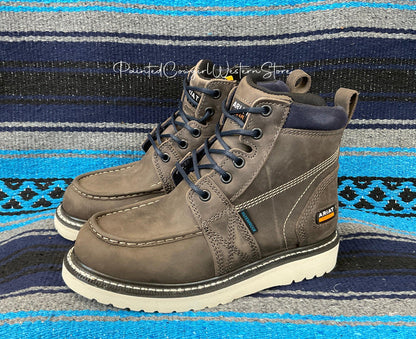 Ariat Women's Rebar Wedge Moc Toe Grey Waterproof Work Boot 10035770-Painted Cowgirl Western Store