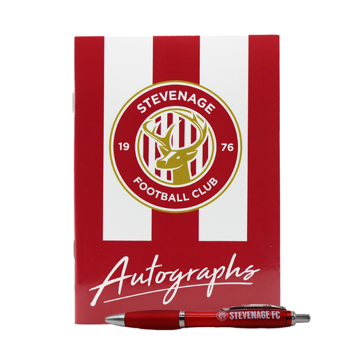 Autograph Book & Pen - Striped design