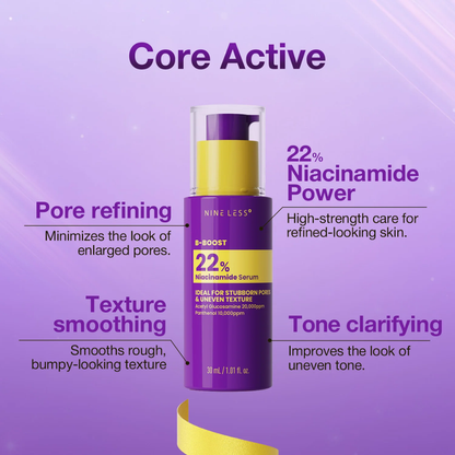 Nine Less B-Boost 22% Niacinamide Serum Nudie Glow Australia