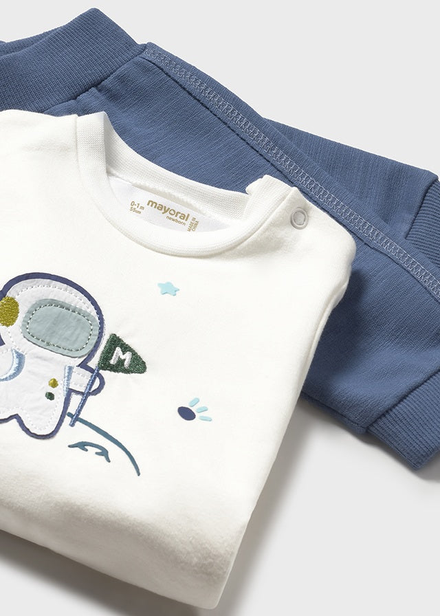 Baby 3-Piece Vest and Sweatset - Space - Wee Bee Baby Boutique