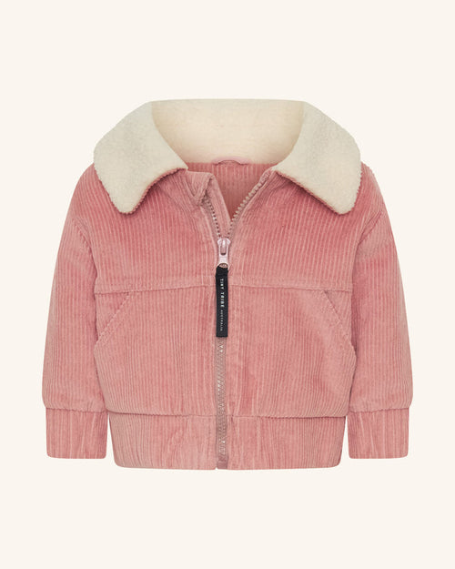 Baby Corduroy Sherpa Collar Jacket (6-9mo, 12-18mo) - Wee Bee Baby Boutique