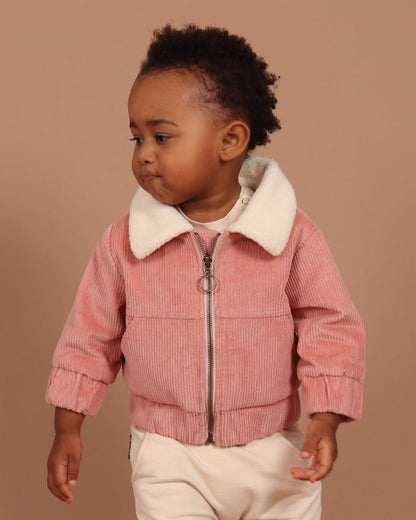 Baby Corduroy Sherpa Collar Jacket (6-9mo, 12-18mo) - Wee Bee Baby Boutique