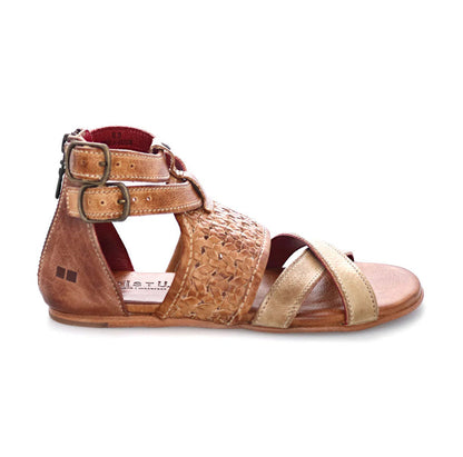 Bed Stu Women's Capriana Cafe Latte Rustic Brown Leather Sandals F373037-CLRT