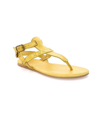 Bed Stu Women's Moon Lemon Yellow Leather Sandals F373152-LEMD-Painted Cowgirl Western Store