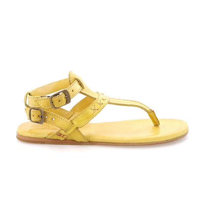 Bed Stu Women's Moon Lemon Yellow Leather Sandals F373152-LEMD-Painted Cowgirl Western Store