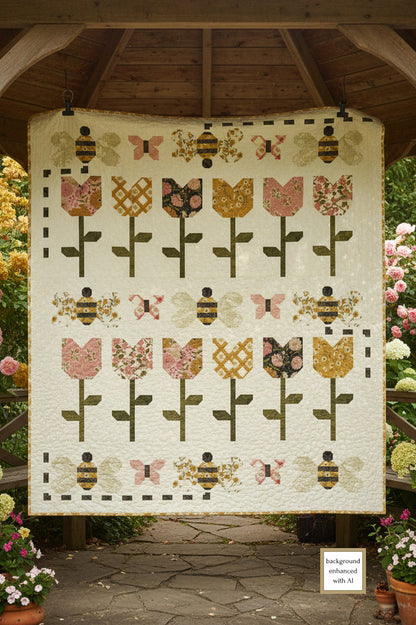 Bees at Work Lap Quilt Pattern