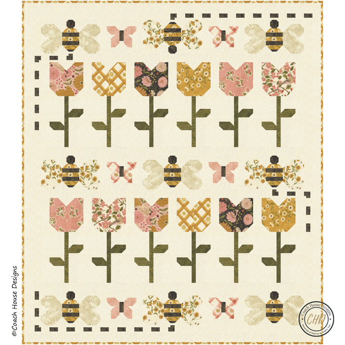 Bees at Work Lap Quilt Pattern