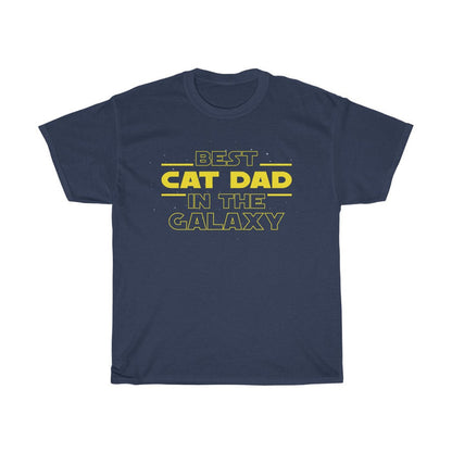 Best Cat Dad In The Galaxy T-Shirt Cat Owner Cat Lover Gifts for Men