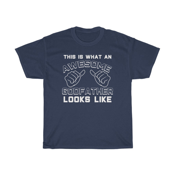 Best Godfather Gifts: "This Is What An Awesome Godfather Looks Like" Baptism Proposal Mens T-Shirt