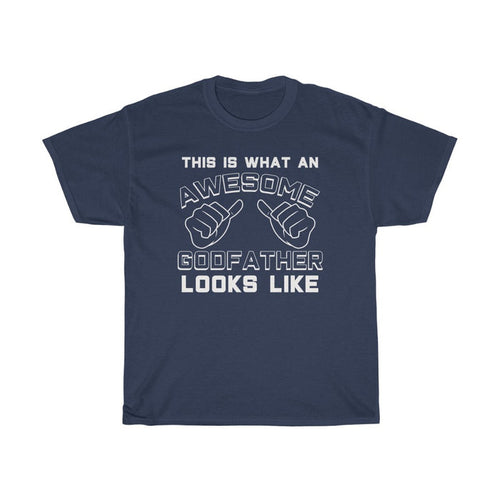 Best Godfather Gifts: "This Is What An Awesome Godfather Looks Like" Baptism Proposal Mens T-Shirt