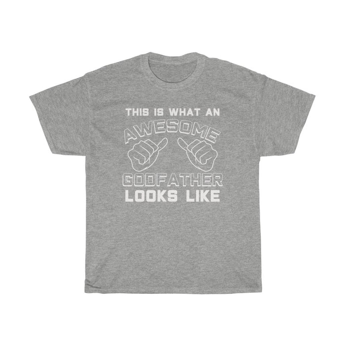 Best Godfather Gifts: "This Is What An Awesome Godfather Looks Like" Baptism Proposal Mens T-Shirt