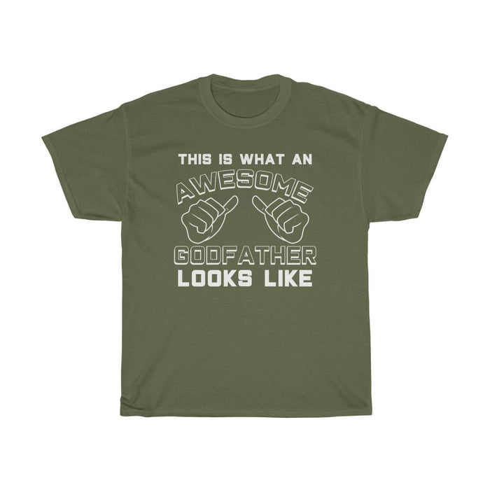 Best Godfather Gifts: "This Is What An Awesome Godfather Looks Like" Baptism Proposal Mens T-Shirt