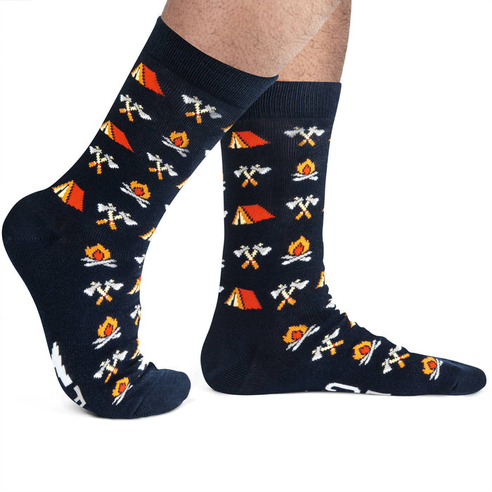 Born To Camp, Forced To Work Socks - Pine & Moss