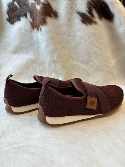 Born Women's Dark Brick Red Newbury Fabric Casual Athletic Shoe BR0043244-DKRD-Painted Cowgirl Western Store