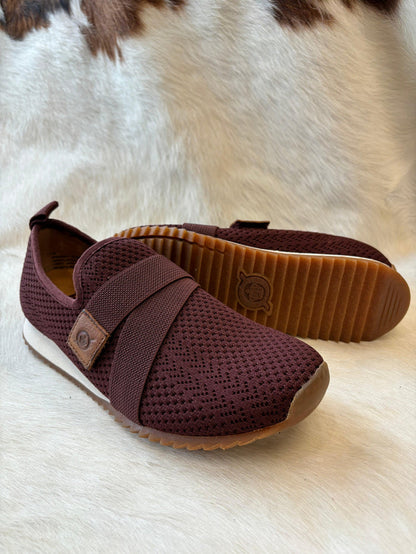 Born Women's Dark Brick Red Newbury Fabric Casual Athletic Shoe BR0043244-DKRD-Painted Cowgirl Western Store