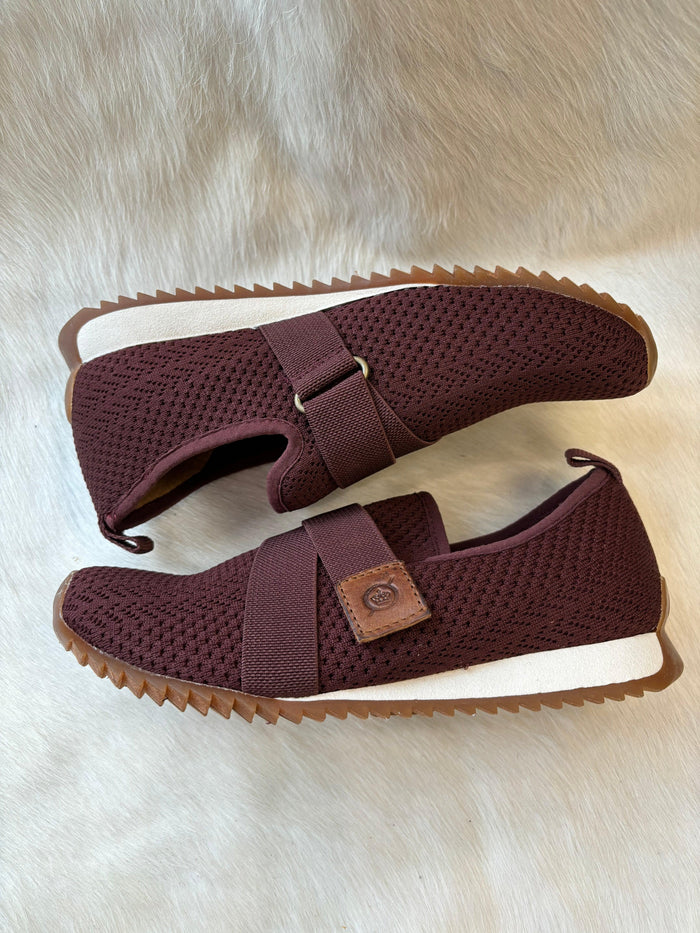 Born Women's Dark Brick Red Newbury Fabric Casual Athletic Shoe BR0043244-DKRD-Painted Cowgirl Western Store