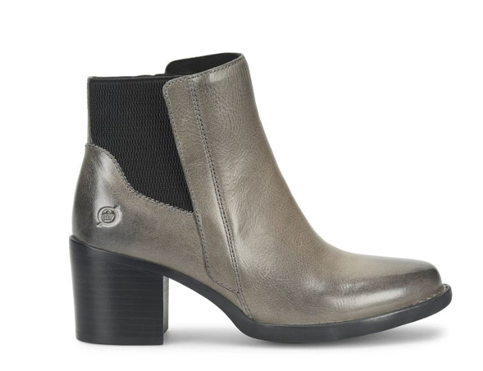 Born Women's Henni Grey Leather Monument Chelsea Ankle Boot BR0065422