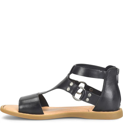 Born Women's Indi Black Leather Gladiator Sandals BR0071103