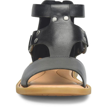 Born Women's Indi Black Leather Gladiator Sandals BR0071103