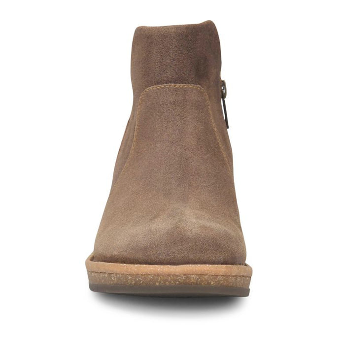Born Women's Viv Taupe Distressed Suede Leather Wedge Ankle Boot Bootie BR0062255