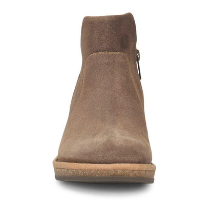 Born Women's Viv Taupe Distressed Suede Leather Wedge Ankle Boot Bootie BR0062255