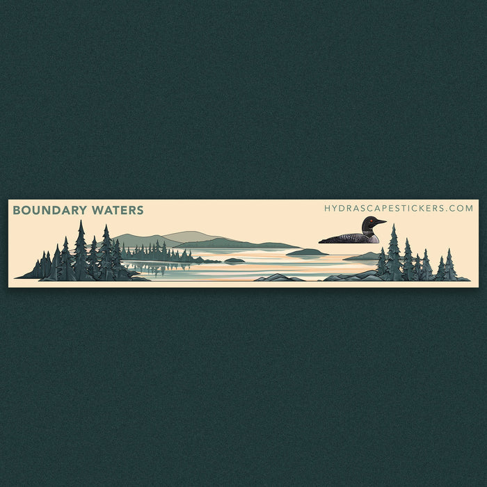Boundary Waters Miniscape Sticker - Pine & Moss