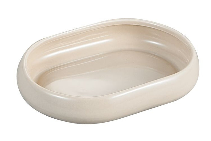 BRICARD PORCELAIN BRICARD BONDY SCHAAL | OVAAL 13,9X10,1X2,6 CM TAUPE