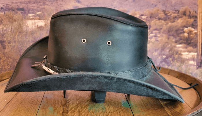 Bullhide Briscoe Black Leather Western Cowboy Hat 4052BL