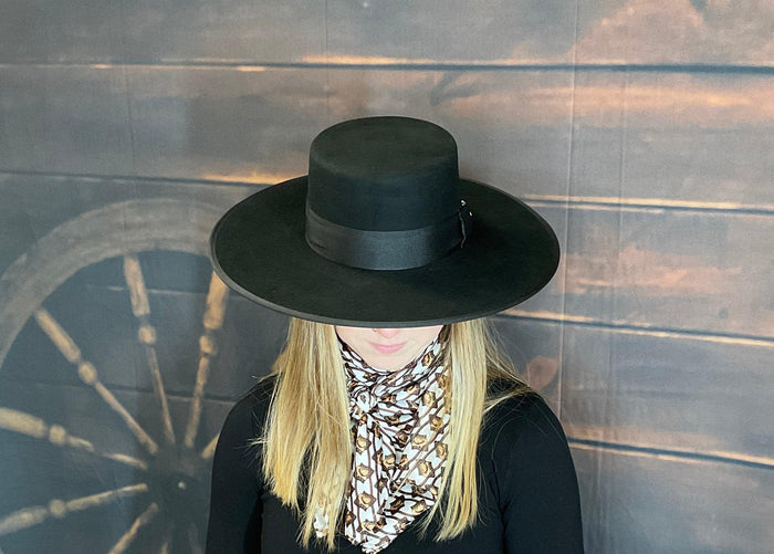 Bullhide Fandango Black Flat Crown Premium Wool Cowgirl Hat 0815BL-Painted Cowgirl Western Store