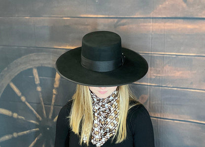 Bullhide Fandango Black Flat Crown Premium Wool Cowgirl Hat 0815BL-Painted Cowgirl Western Store
