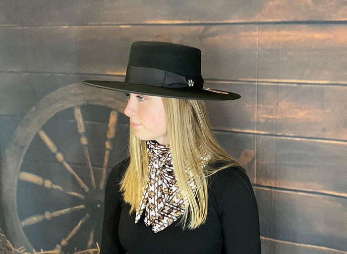 Bullhide Fandango Black Flat Crown Premium Wool Cowgirl Hat 0815BL-Painted Cowgirl Western Store