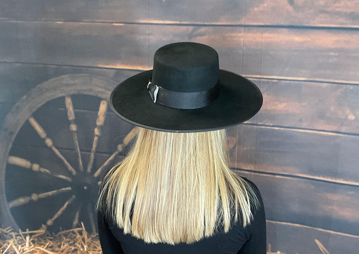 Bullhide Fandango Black Flat Crown Premium Wool Cowgirl Hat 0815BL-Painted Cowgirl Western Store