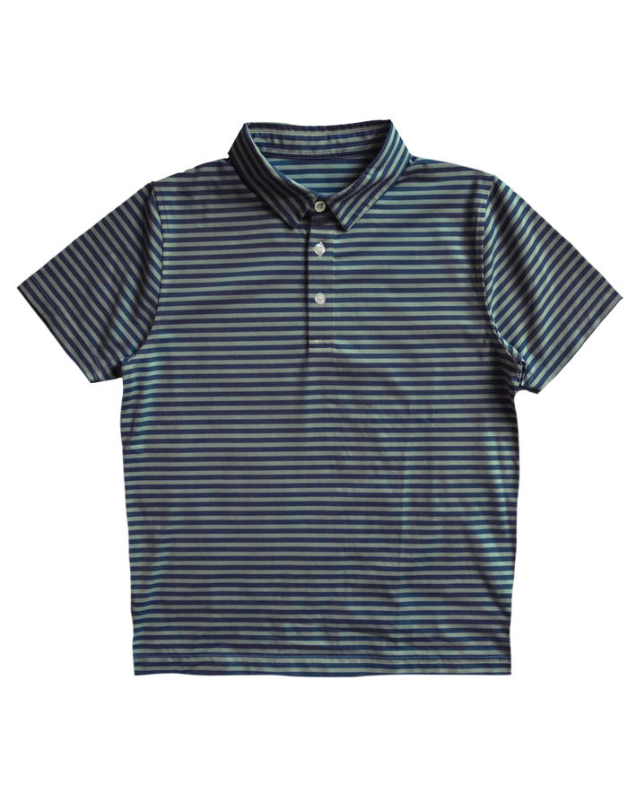 Cadets Le Club Polo - Scholar's Sage & Navy - Wee Bee Baby Boutique