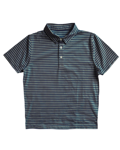 Cadets Le Club Polo - Scholar's Sage & Navy - Wee Bee Baby Boutique