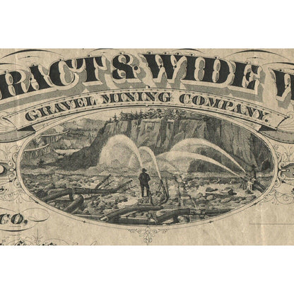 Cataract & Wide West Gravel Mining Company California Stock Certificate