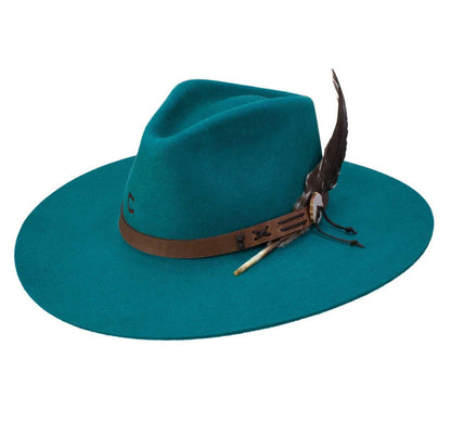 Charlie 1 Horse Wild West Collection Teepee Western Fashion Hat Turquoise Tee Pee-Painted Cowgirl Western Store