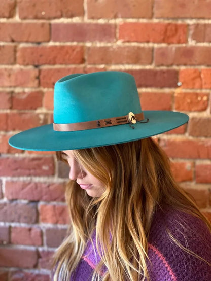 Charlie 1 Horse Wild West Collection Teepee Western Fashion Hat Turquoise Tee Pee-Painted Cowgirl Western Store