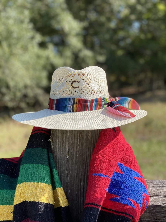 Charlie 1 Horse Women's Fiesta Natural Western Straw Hat CSFSTA-343681-Painted Cowgirl Western Store