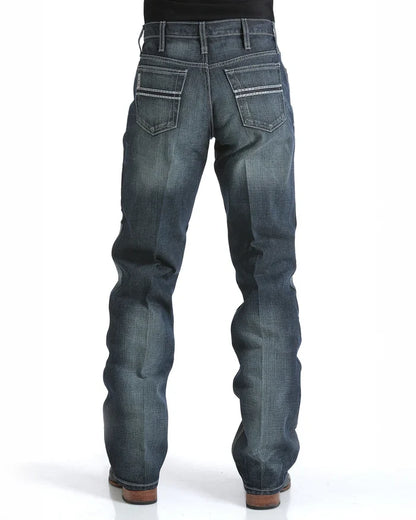 Cinch Men's White Label 019 Rigid Dark Stone Relaxed Stackable Straight Leg Jeans MB92834019