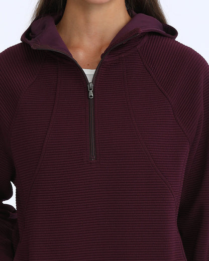 Cinch Women's Purple 1/4 Zip Knit Pullover MAK7925001