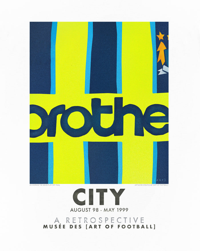 ART OF City 98/99 Framed Print | MCFC Football Wall Art