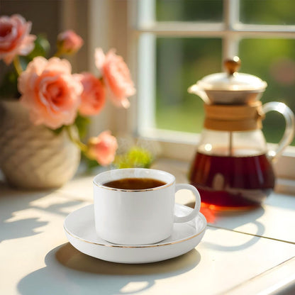 LIV Claire Goud Koffieset 12-delig | 6-delig