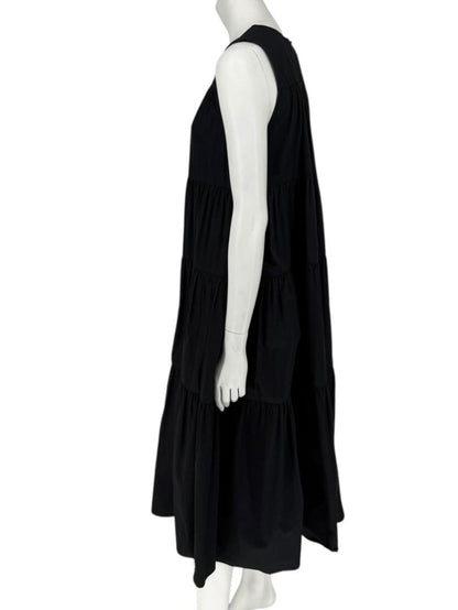 CO Essentials Black Tiered Sleeveless Midi Dress – Size M