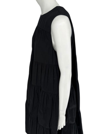 CO Essentials Black Tiered Sleeveless Midi Dress – Size M