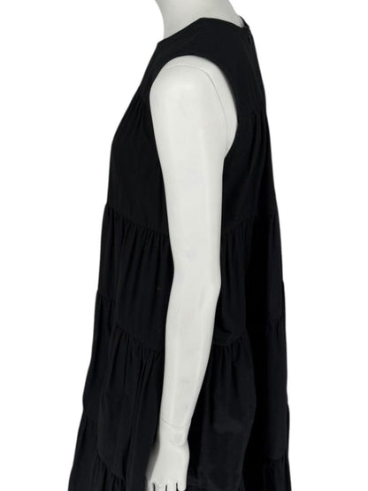 CO Essentials Black Tiered Sleeveless Midi Dress – Size M