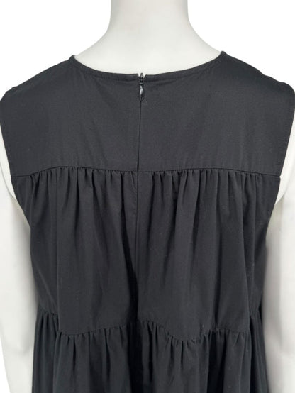 CO Essentials Black Tiered Sleeveless Midi Dress – Size M
