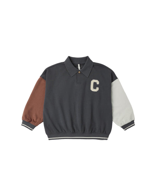 Collared Sweatshirt || Color Block - Wee Bee Baby Boutique