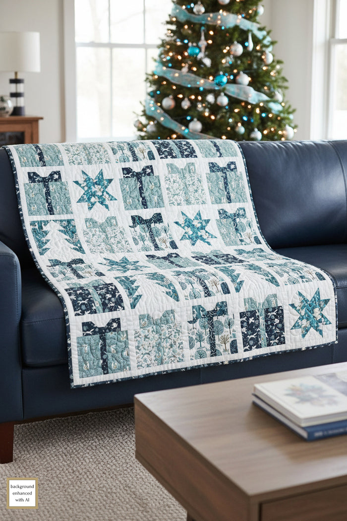 Cool Blue Christmas Quilt Pattern
