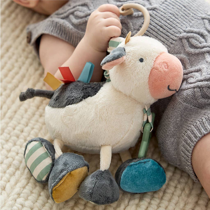 Cow Itzy Friends Link & Love Activity Plush - Wee Bee Baby Boutique