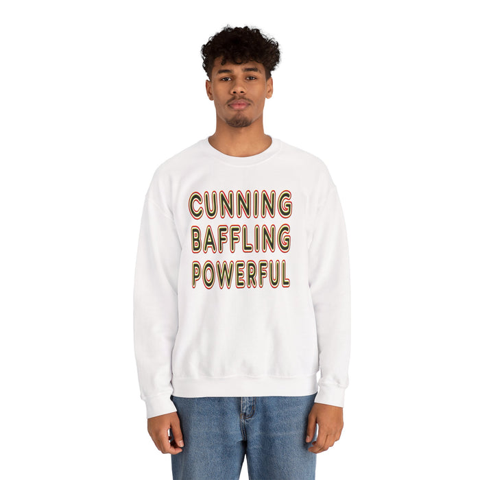 Cunning Baffling Powerful dtg Crewneck Sweatshirt